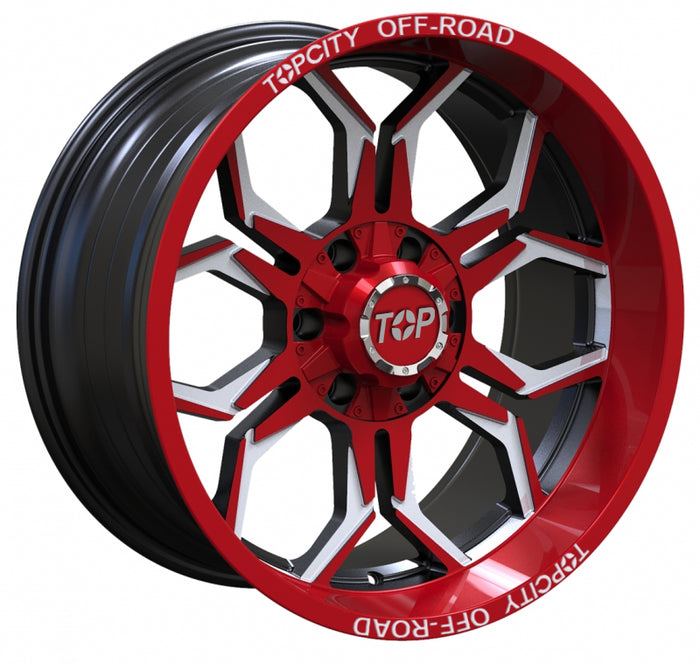 TOPCITY Aluminum Wheels 20″ 6×139.7–WH001 Red