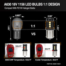 Load image into Gallery viewer, 15-SMD 3030 1156  LED Bulbs For Turn Signal, Tail/Brake Light, Backup/Reverse or Daytime Running Light/DRL