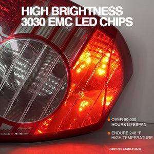 15-SMD 3030 1156  LED Bulbs For Turn Signal, Tail/Brake Light, Backup/Reverse or Daytime Running Light/DRL