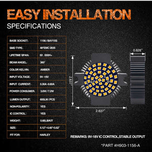topcity HD flat 1156 bulb specifications,1156 led bulb,1156 led,led turn signal,motorcycle turn signals,blinker light,motorcycle indicators,sequential turn signals,turn signal lights,harley led turn signals,bau15s led,motorcycle led turn signals,motorcycle blinkers,led motorcycle indicators,led blinkers,harley turn signal,kellermann blinkers,led turn signal lights,H903 1156 ba15s 7506 1141 48smd 2835 Amber LED Turn Signal manufacturer exporter
