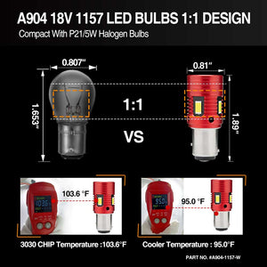 1157 Canbus Free 4-SMD 3570 360-Degree Shine White LED Bulbs For Turn Signal, Tail/Brake Light, Backup/Reverse or Daytime Running Light/DRL