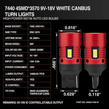 Load image into Gallery viewer, 7440 4smd 3570 canbus white bulb specifications,7440 led bulb,wy21w bulb,7444na led bulb,w21w led bulb,sylvania 7440,7440na,7444 led bulb,7440a led bulb,7440 light bulb,7444na led,7440 t20,7440 brake light bulb,7440 led reverse bulb,t20 led light bulb,7440 turn signal bulb,w21w 7440 bulb,t20 7440 led bulb,7440 12v 21w,a903 7440 w21w 7440na 7442 7443 7444 4smd 3570 white high power led manufacturer,exporter