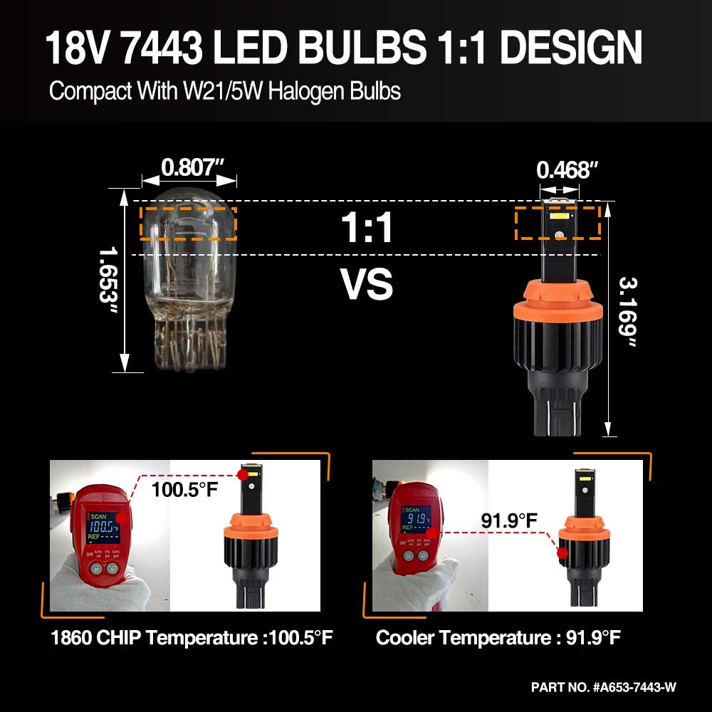 T20 LED Bulb 7443 w21/5w LED w21w led bulbs Car Motorcycle LEDT20 