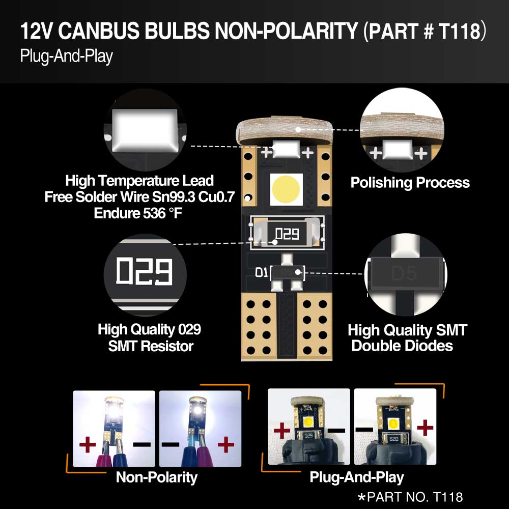 LEDs for CANBUS system, 12 V, 3 W 