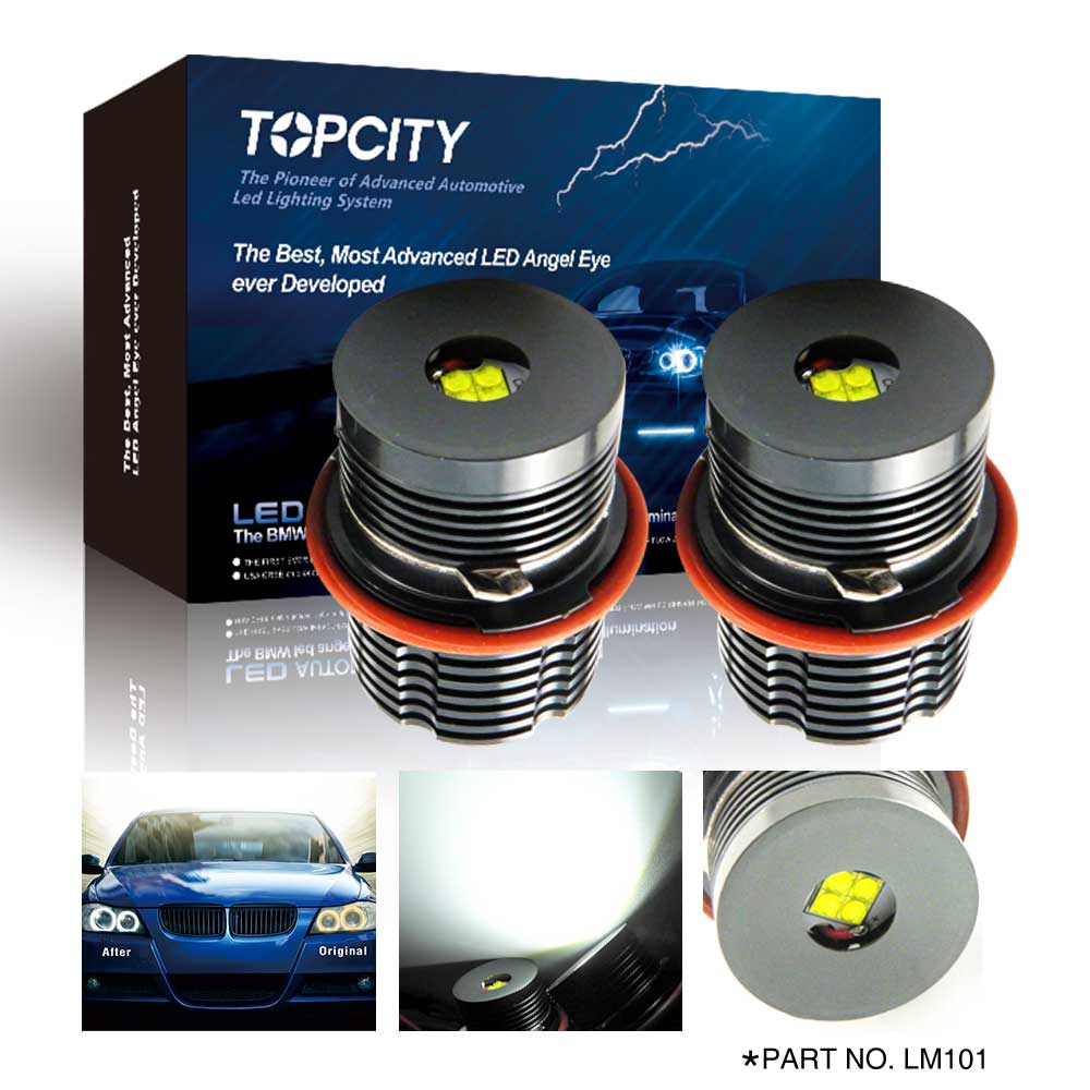 topcity led angel eye,e39 led angel eye,bmw e39 led angel eyes,bmw e39 angel eye bulb,bmw e39 cotton angel eyes,bmw e39 angel eye bulb replacement,e39 halo bulb,e39 rgb angel eyes,lm101 e39 32w led angel eye manufacturer,exporter with a factory in china.