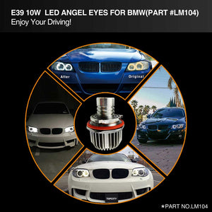 topcity led angel eye,e39 led angel eye,bmw e39 led angel eyes,bmw e39 angel eye bulb,bmw e39 cotton angel eyes,bmw e39 angel eye bulb replacement,e39 halo bulb,e39 rgb angel eyes,lm104 e39 10w led angel eye manufacturer,exporter with a factory in china.