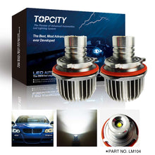 Load image into Gallery viewer, topcity led angel eye,e39 led angel eye,bmw e39 led angel eyes,bmw e39 angel eye bulb,bmw e39 cotton angel eyes,bmw e39 angel eye bulb replacement,e39 halo bulb,e39 rgb angel eyes,lm104 e39 10w led angel eye manufacturer,exporter with a factory in china.