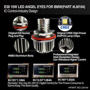 topcity led angel eye,e39 led angel eye,bmw e39 led angel eyes,bmw e39 angel eye bulb,bmw e39 cotton angel eyes,bmw e39 angel eye bulb replacement,e39 halo bulb,e39 rgb angel eyes,lm104 e39 10w led angel eye manufacturer,exporter with a factory in china.