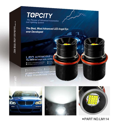 topcity led angel eye,e39 led angel eye,bmw e39 led angel eyes,bmw e39 angel eye bulb,bmw e39 cotton angel eyes,bmw e39 angel eye bulb replacement,e39 halo bulb,e39 rgb angel eyes,lm114 e39 80w led angel eye manufacturer,exporter with a factory in china.