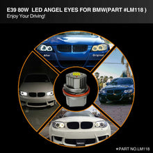 Load image into Gallery viewer, topcity led angel eye,e39 led angel eye,bmw e39 led angel eyes,bmw e39 angel eye bulb,bmw e39 cotton angel eyes,bmw e39 angel eye bulb replacement,e39 halo bulb,e39 rgb angel eyes,lm118 e39 80w led angel eye manufacturer,exporter with a factory in china.