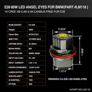topcity led angel eye,e39 led angel eye,bmw e39 led angel eyes,bmw e39 angel eye bulb,bmw e39 cotton angel eyes,bmw e39 angel eye bulb replacement,e39 halo bulb,e39 rgb angel eyes,lm118 e39 80w led angel eye manufacturer,exporter with a factory in china.