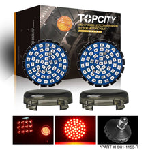Load image into Gallery viewer, Topcity 2” Bullet Style LED Rear red Turn Signals - (Bikes with Rear Center Tail Light) - (2) Rear Turn Signals (96-13 Softail, Sportster, Dyna, Road King &amp; More)