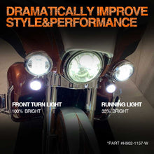 Load image into Gallery viewer, 1157 White-Topcity 2” Bullet Style Front LED Turn Signal w/ Running Light Kit for Harley Davidson - (2) Front Turn Signals
