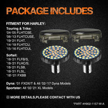 Load image into Gallery viewer, topcity led front turn light white and amber package includes 1157 bulb,1157 led bulb,1157 led,led turn signal,motorcycle turn signals,blinker light,motorcycle indicators,sequential turn signals,turn signal lights,harley led turn signals,bay15d led,motorcycle led turn signals,motorcycle blinkers,led motorcycle indicators,led blinkers,harley turn signal,kellermann blinkers,led turn signal lights,H902 1157 bay15d 1493 2057 2357 2397 7528 48smd 2835 white Amber LED Turn Signal manufacturer exporter