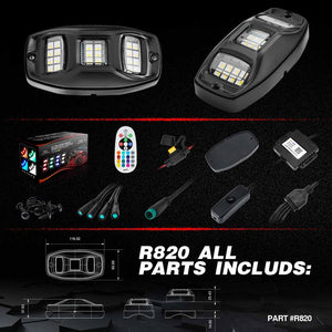 r820 4 pods rock lights parts,rock lights for trucks,led rock lights,topcity mictuning rock lights,RGBW rock lights,rock lights jeep,best rock lights,best rock lights for trucks,brightest rock lights,rgbw rock lights,rock lights for utv,rock lights for atv,5150 rock lights,rock lights 4x4,rgbw led rock lights,rock led,red rock lights,pure white rock lights,jeep wrangler rock lights,amber rock lights,rock lights for cars,topcity r820 4 pods rgbw led rock lights for turcks jeep atv utv cars