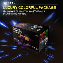 Load image into Gallery viewer, r806 4 pods luxury colorful package rock lights,rock lights for trucks,led rock lights,topcity mictuning rock lights,white rock lights,rock lights jeep,best rock lights for trucks,brightest rock lights,rgbw rock lights,rock lights for utv,rock lights for atv,5150 rock lights,rock lights 4x4,rgb led rock lights,rock led,white led rock lights,red rock lights,pure white rock lights,jeep wrangler rock lights,amber rock lights,rock lights for cars,r806 4 pods rgbw led rock lights for turcks jeep atv utv cars