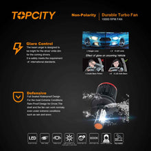 Load image into Gallery viewer, topcity x220 h4 non ploarity,glare control,new h4 led headlight bulbs,h4 led bulb,h4 led headlight kit,also named 9003 led bulb,9003 headlight bulb,topcity produce best novsight h4,h4 led headlight,h4 bulbs,also h4 led led bulb for bike and h4 led bulb motorcycle,brightest h4 headlight bulbs,sylvania,nighteye h4 led bulb,24v h4 headlight bulb,hs1 bulb led replacement