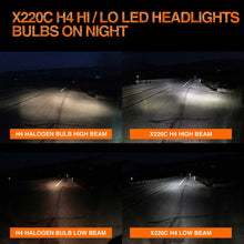 Load image into Gallery viewer, topcity x220c h4 long view,new high power 45w h4 led headlight bulbs,high power 45w h4 led   bulb,high power 45w h4 led headlight kit,also named 9003 led bulb,9003   headlight bulb,topcity produce best high power 45w novsight h4,high   power 45w h4 led headlight,high power 45w h4 bulbs,also high power 45w   h4 led led bulb for bike and h4 led bulb motorcycle,brightest h4   headlight bulbs,sylvania,high power 45w nighteye h4 led bulb,24v h4   headlight bulb,high power 45w hs1 bulb led replacement