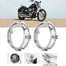 Load image into Gallery viewer, topcity silver 7 inch round headlight ring mounting bracket for harley davidson