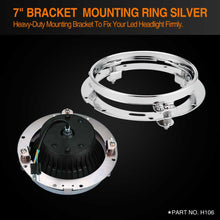 Load image into Gallery viewer, topcity silver 7 inch round headlight ring mounting bracket for harley davidson