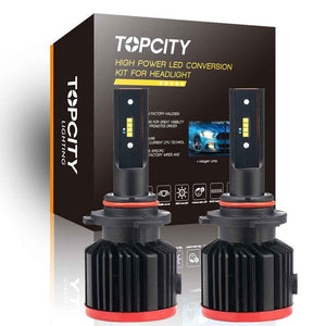 TOPCITY Fan G12 - HB4/9006 6,000+ Lumen Led Headlight Bulb Conversion Kit